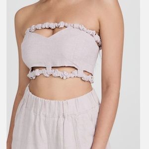 Ganni linen trousers and top